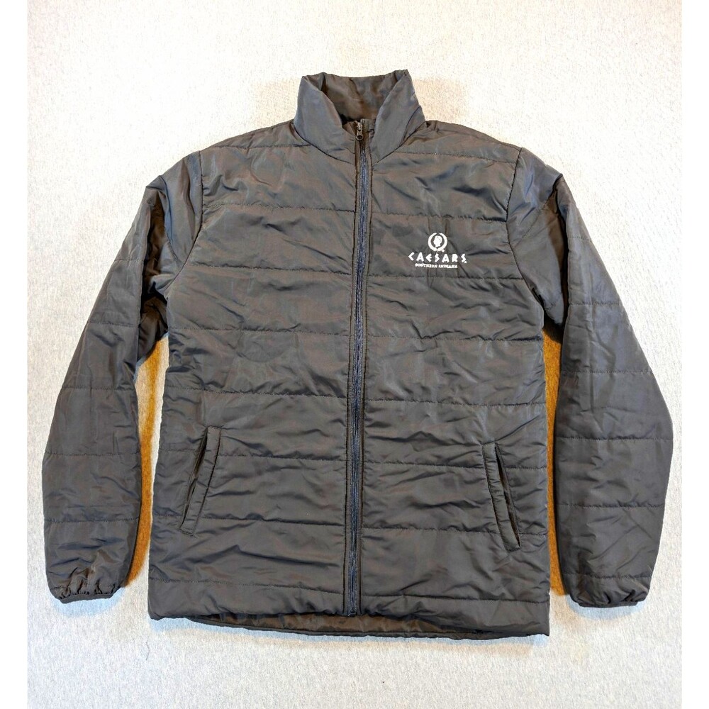 Caesars Southern Indiana Men's Gray Puffer Jacket Full Zip Stand Collar Size 48